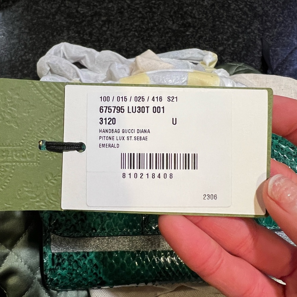 GUCCI MINI DIANA PYTHON BAG - Picture 8 of 12